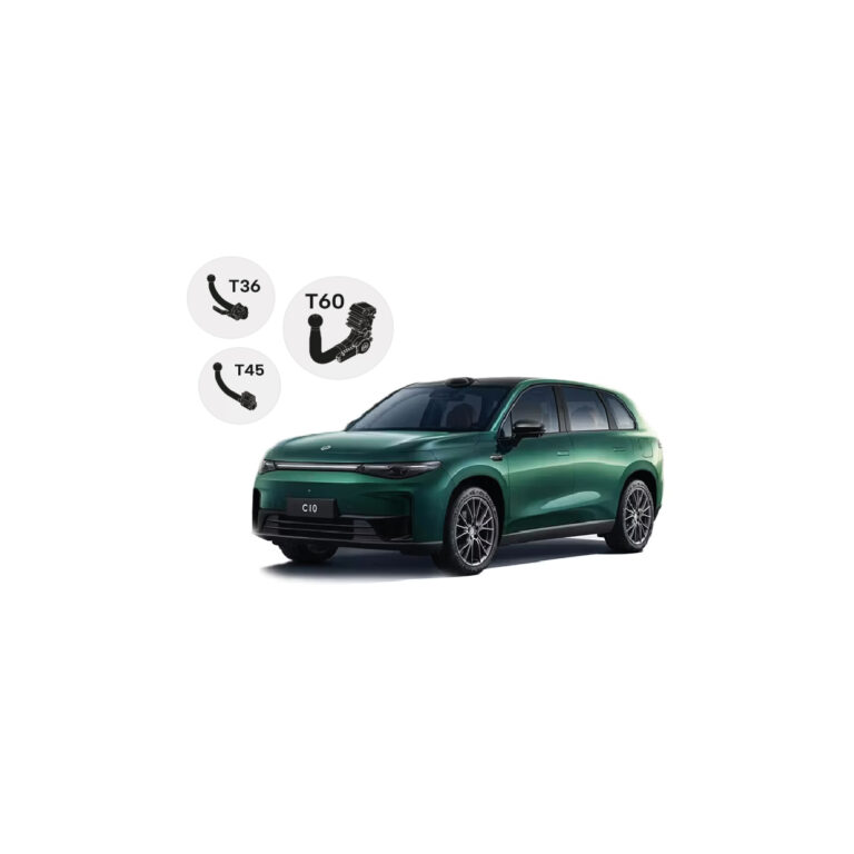 Groene Leapmotor C10 EV met nieuwe trekhaakreferenties T45, T36 en T60.